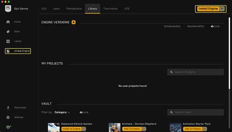 Installing Unreal Engine .